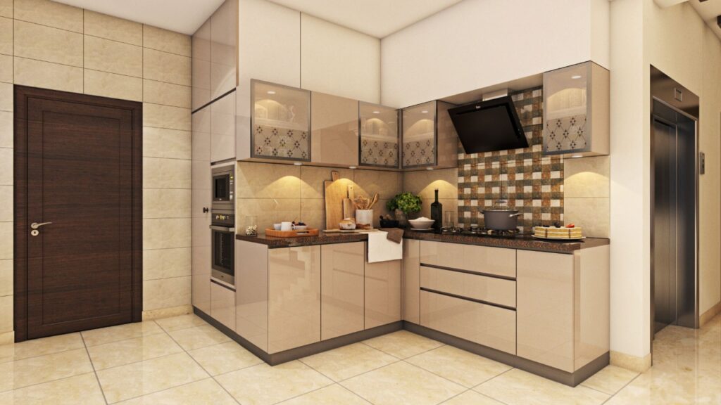 L shaped kitchen layout